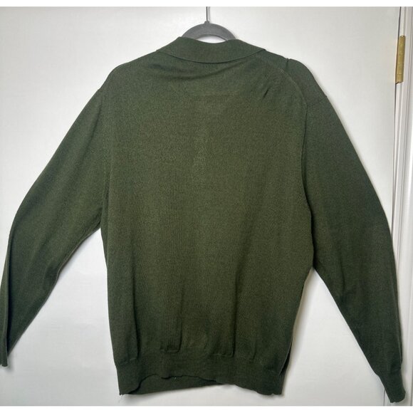 Alan Flusser Merino Wool Blend Collared Sweater Size Large - Picture 4 of 7